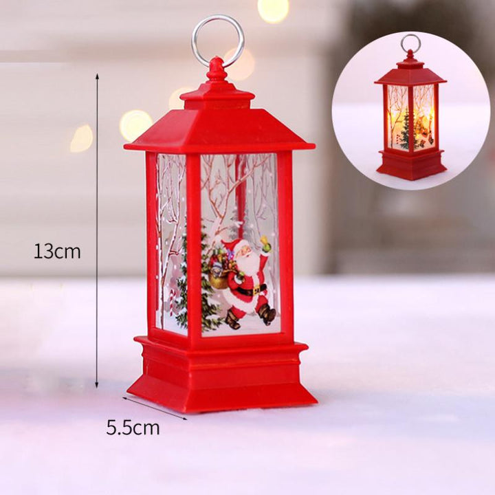 Kramano™ Lampion świąteczny z wirującym brokatem i zmiennym światłem LED