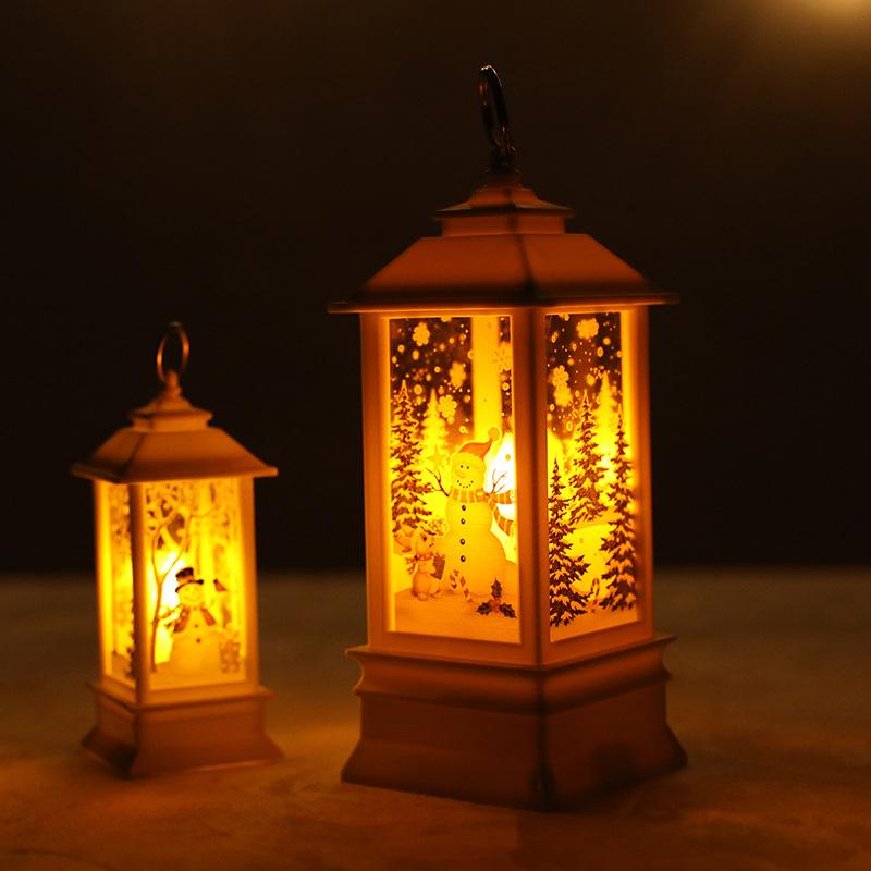 Kramano™ Lampion świąteczny z wirującym brokatem i zmiennym światłem LED