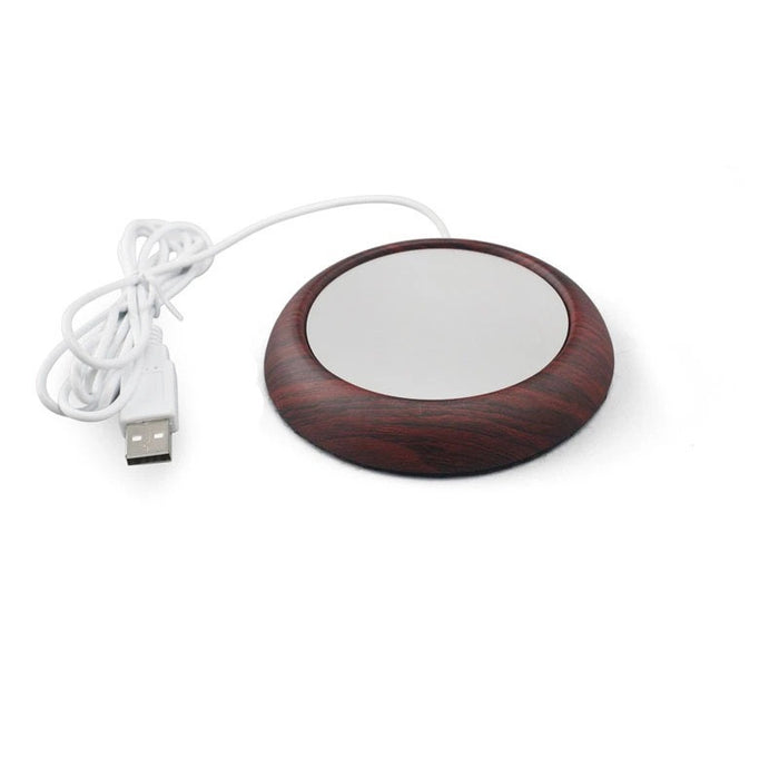 Kramano  Podgrzewacz do kubka USB z obwódką w kolorze drewna