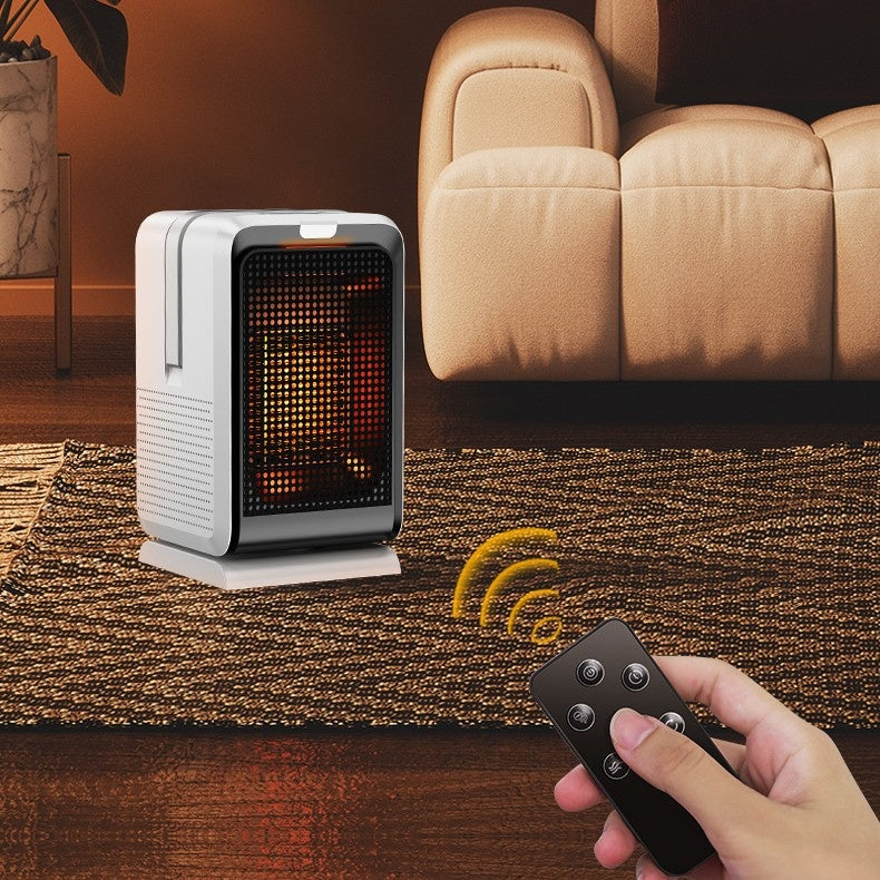 Biały termowentylator ceramiczny z pilotem