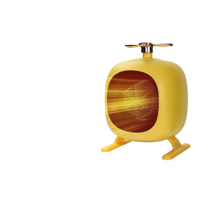 Żółty mini termowentylator w kształcie helikoptera
