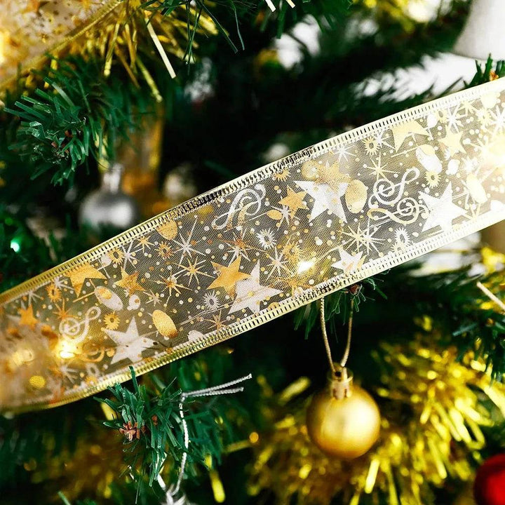 Kramano™ Dwuwarstwowa wstążka świąteczna z 50 lampkami LED