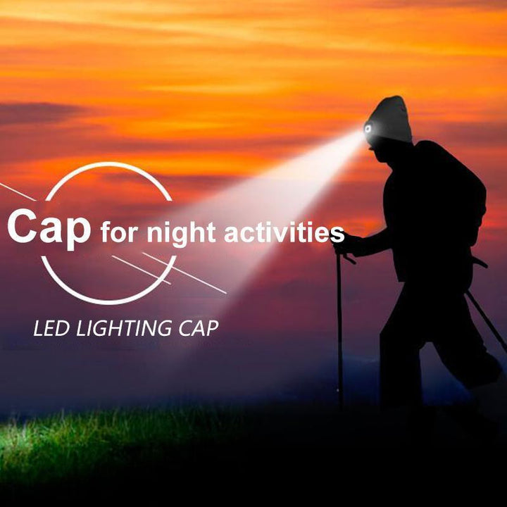 Czapka z latarką LED – dzianinowa czapka z oświetleniem