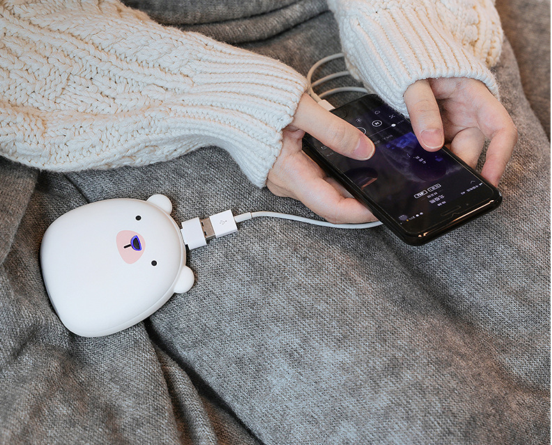 Ogrzewacz do rąk USB w kształcie pingwina i misia polarnego, dwustronny