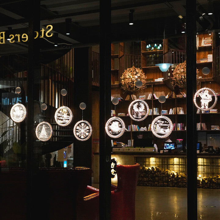 Kramano™ Świąteczna lampka LED na okno z akrylu z przyssawką