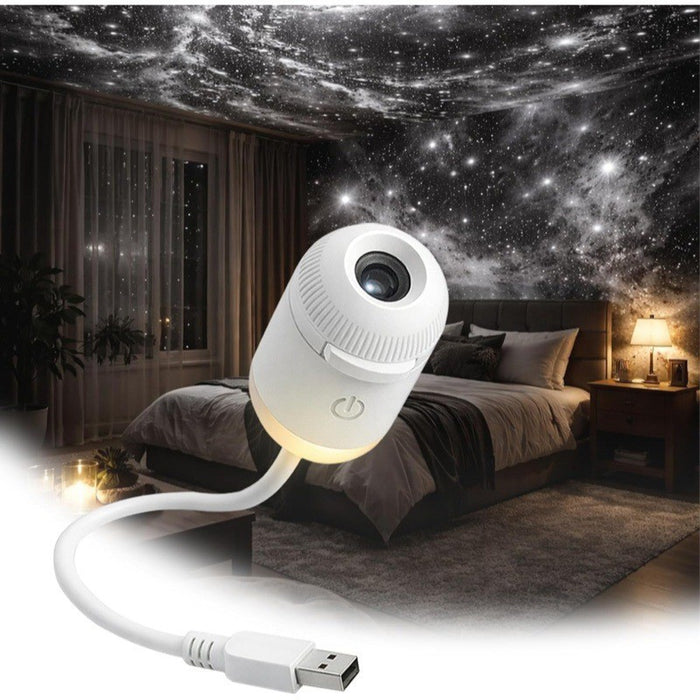 Kramano Lampka projektor gwiaździstego nieba na USB ze slajdem