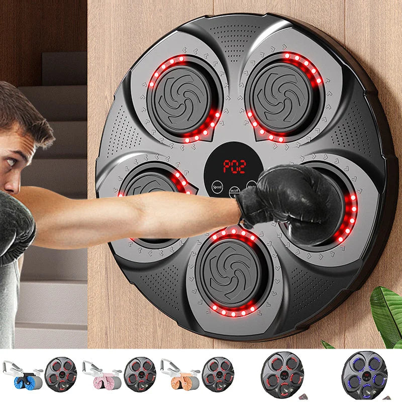 Muzyczna maszyna bokserska na ścianę z Bluetooth i światłami
