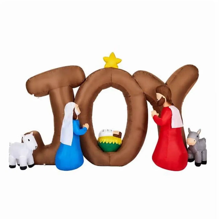 Kramano  Dmuchana szopka z napisem JOY i 9 lampkami LED