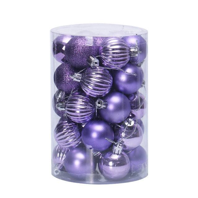 Kramano™ Bombki choinkowe 4 cm, zestaw 34 sztuk w pięknych kolorach
