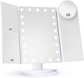 Kramano™ Składane lusterko do makijażu LED z powiększeniem 10x