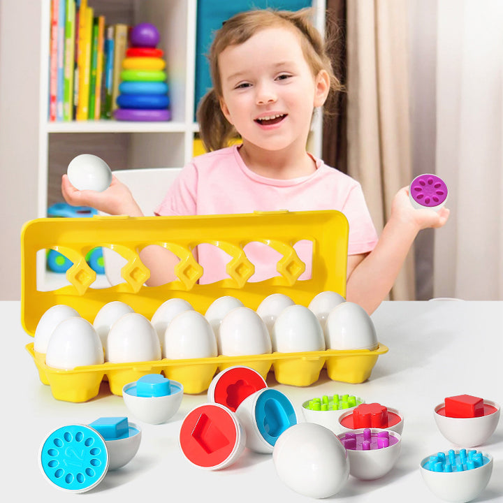 Kolorowe jajka sorter w wytłaczance