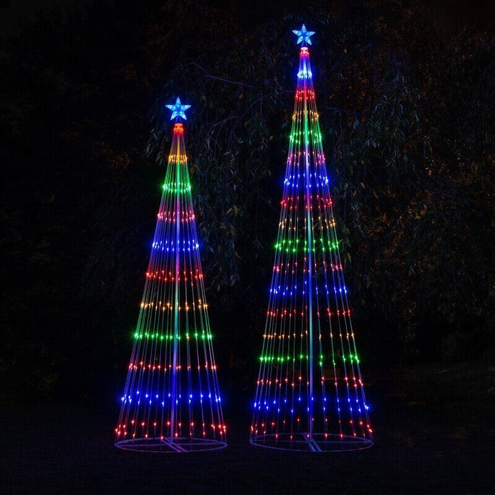 Kramano™ Animowana choinka LED na zewnątrz z kolorowym pokazem świateł
