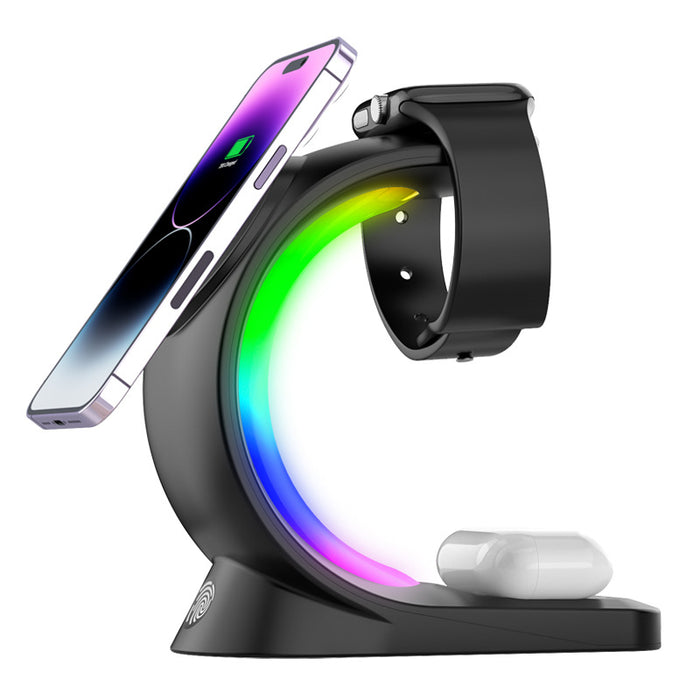 Kramano  Magnetyczna stacja ładująca z nastrojowym światłem RGB