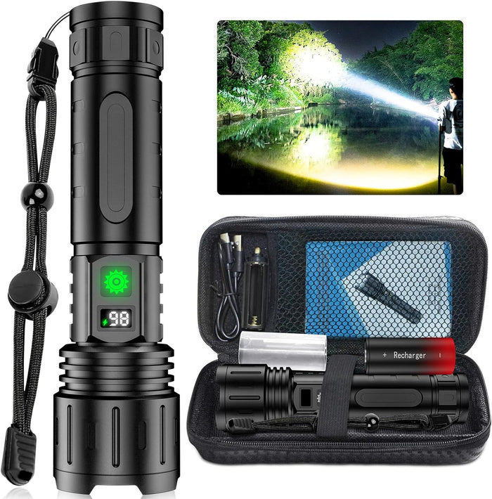 Kramano™ Bardzo mocna latarka LED akumulatorowa z funkcją powerbanku