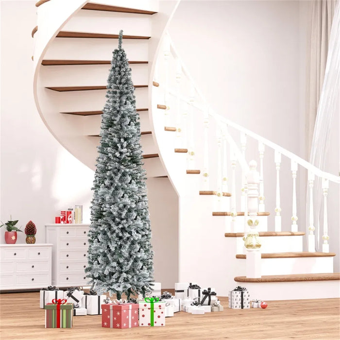 Kramano  Ośnieżona choinka slim 270 cm bez lampek