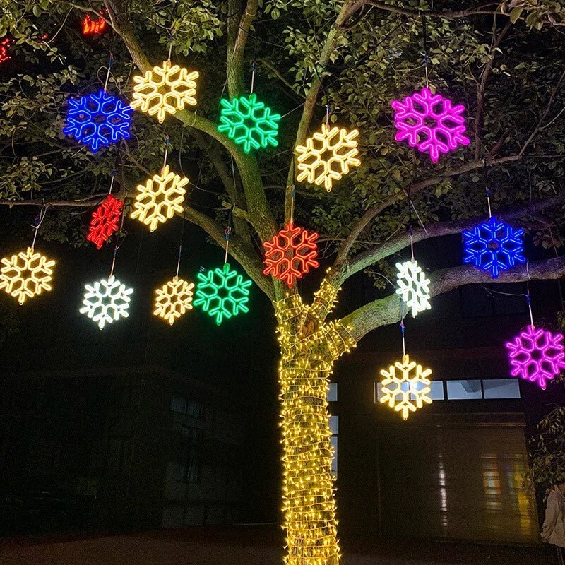 Kramano™ Oszroniona śnieżynka LED do wnętrz i na zewnątrz