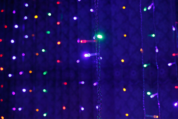 Kurtyna świetlna LED 3×3 m z 304 diodami, na wesele i święta