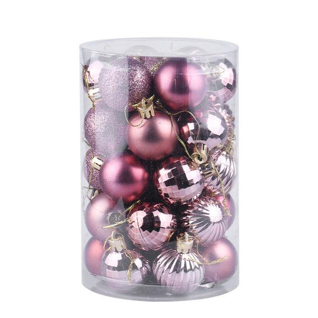 Kramano™ Bombki choinkowe 4 cm, zestaw 34 sztuk w pięknych kolorach