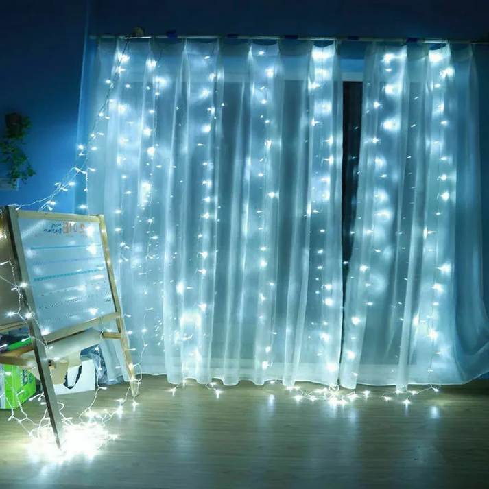 Kramano™ Kurtyna świetlna LED z pilotem i kilkoma trybami świecenia
