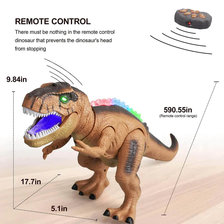 Kramano™ Zdalnie sterowany T-Rex, który chodzi, ryczy i świeci