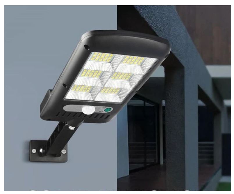 Solarna lampa zewnętrzna LED z czujnikiem ruchu i pilotem