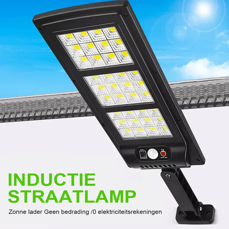 Solarna lampa zewnętrzna LED z czujnikiem ruchu i pilotem