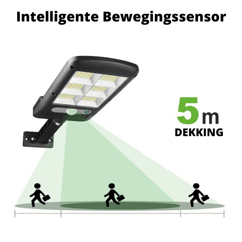 Solarna lampa zewnętrzna LED z czujnikiem ruchu i pilotem