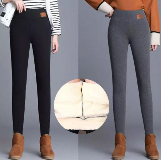 Kramano™ Grube legginsy termiczne z polarem i wysokim stanem