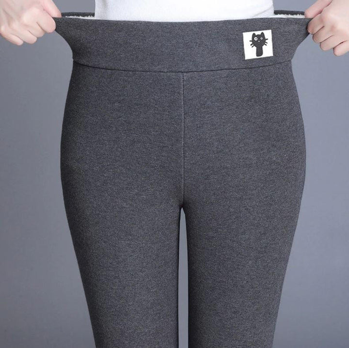 Kramano™ Grube legginsy termiczne z polarem i wysokim stanem