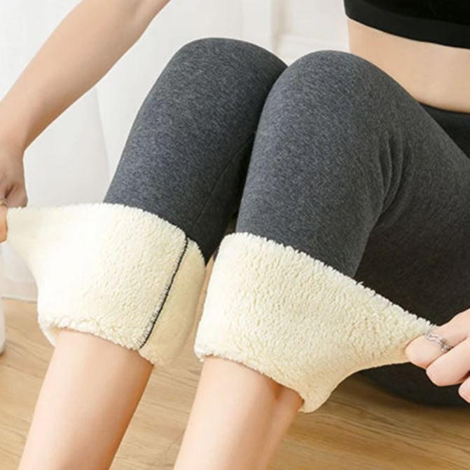 Kramano™ Grube legginsy termiczne z polarem i wysokim stanem