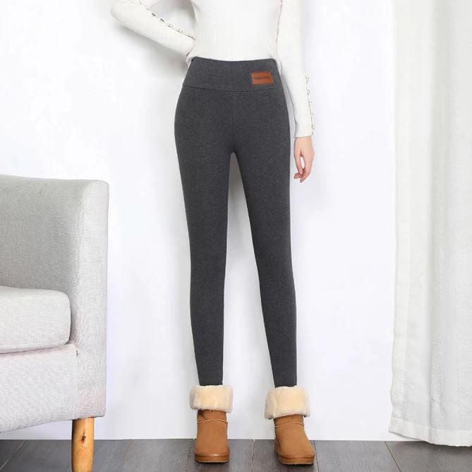 Kramano™ Grube legginsy termiczne z polarem i wysokim stanem