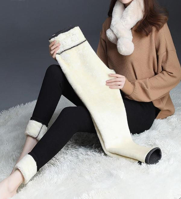 Kramano™ Grube legginsy termiczne z polarem i wysokim stanem
