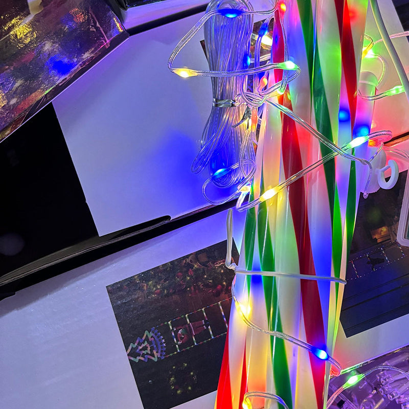 Kramano™ Mikołaj na drabinie LED z 8 trybami migania