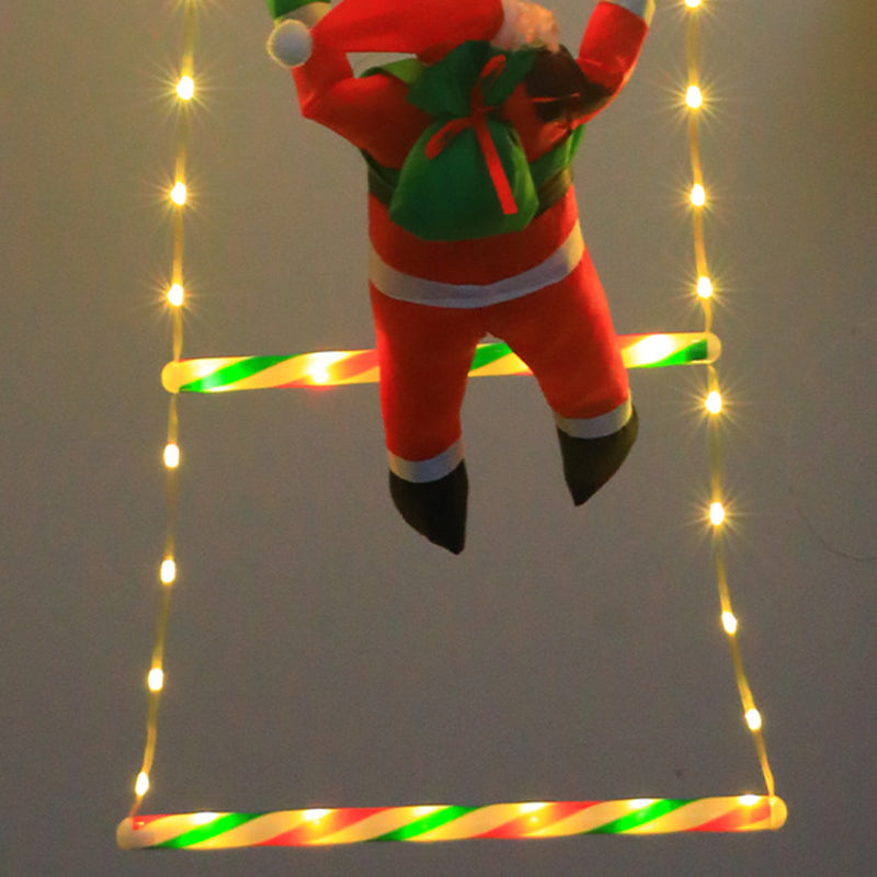 Kramano™ Mikołaj na drabinie LED z 8 trybami migania