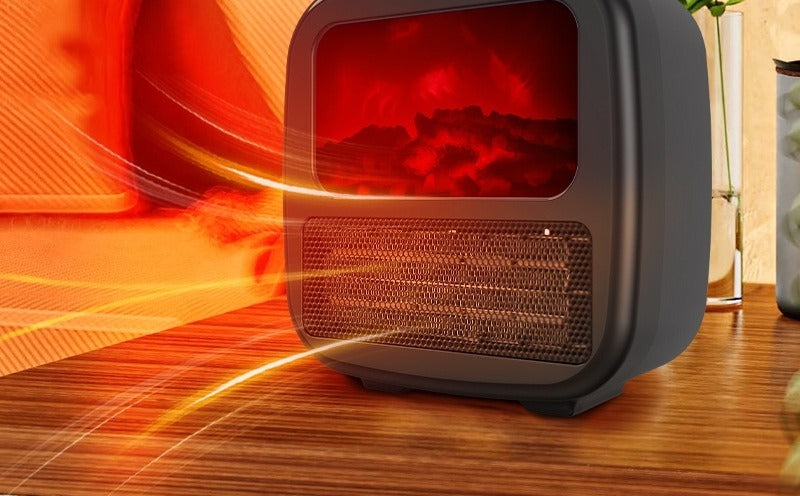 Mały termowentylator z efektem płomienia