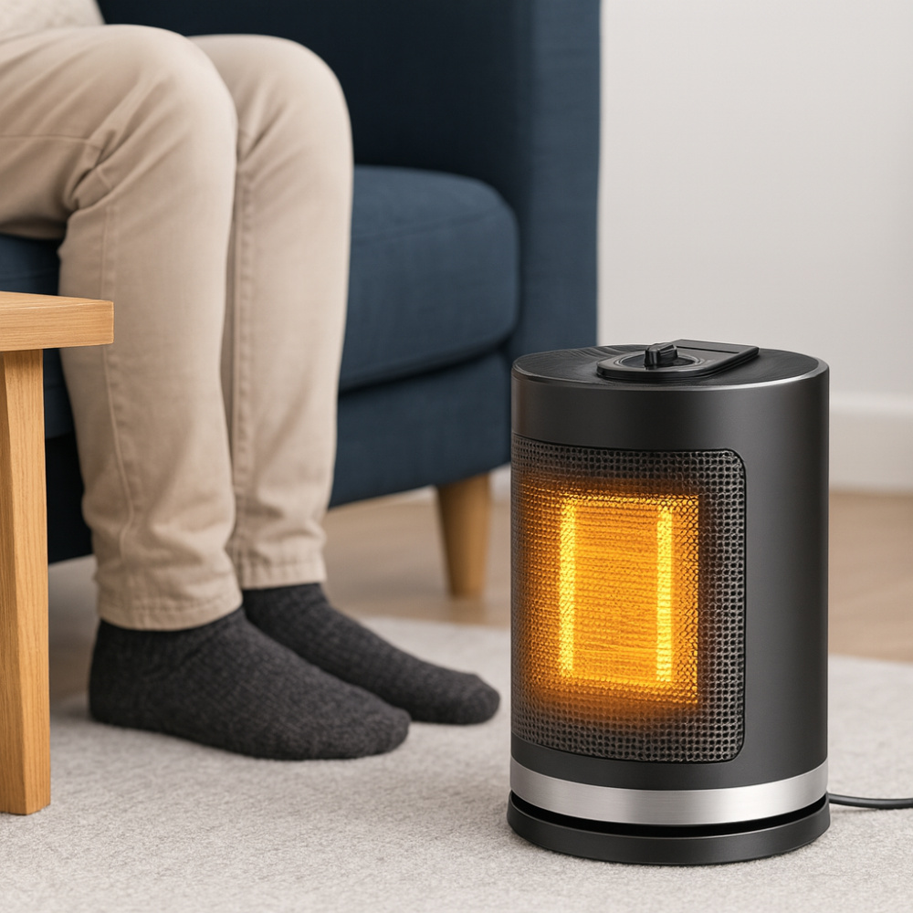 Kramano™ Przenośny grzejnik konwektorowy 900 W z uchwytem