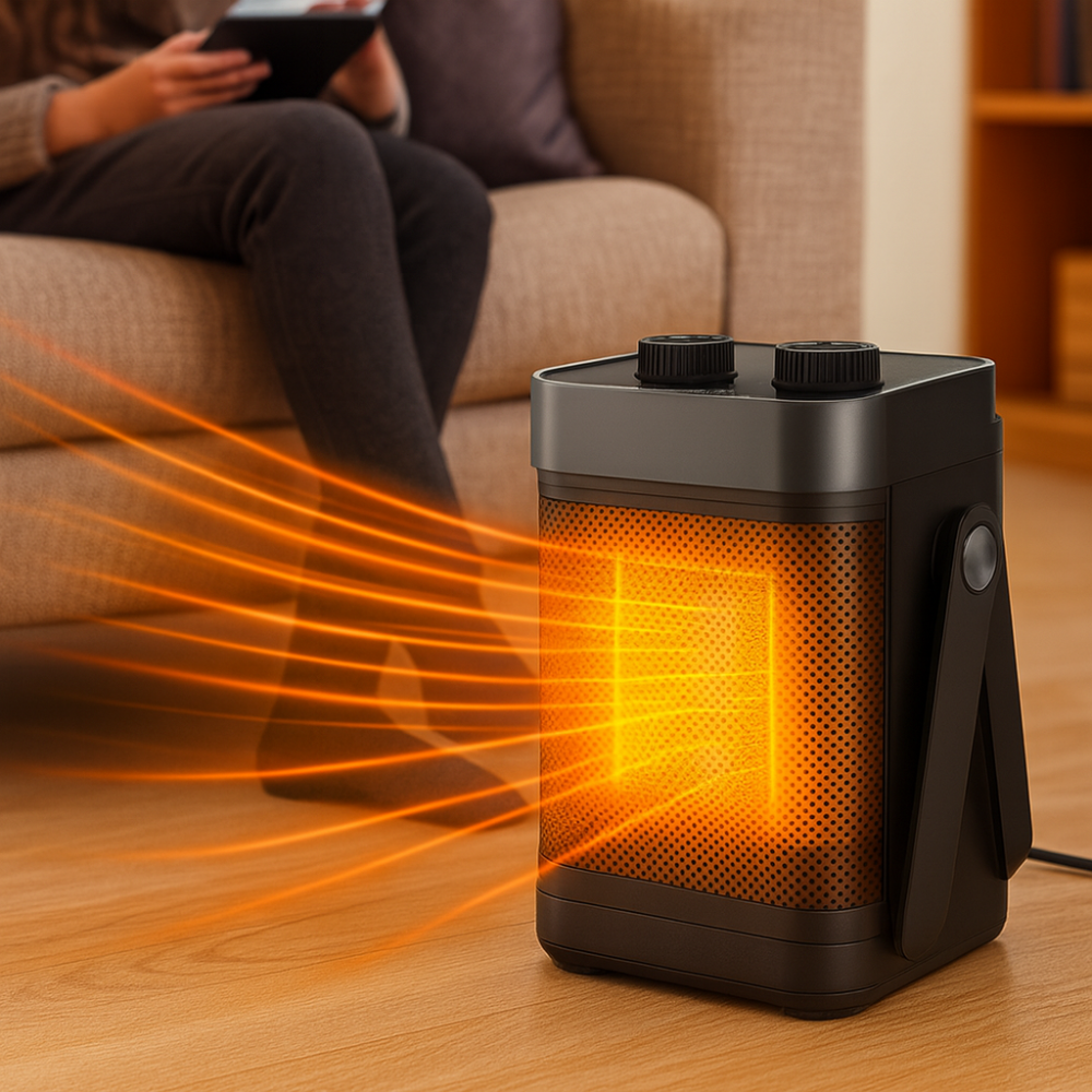 Kramano™ Przenośny grzejnik konwektorowy 900 W z uchwytem