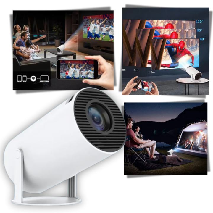 Kramano™ Przenośny projektor 4K Ultra HD z Wi-Fi, Bluetooth i HDMI