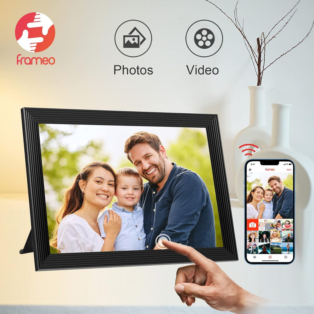 Cyfrowa ramka na zdjęcia 10,1" z Wi-Fi, wideo i aplikacją