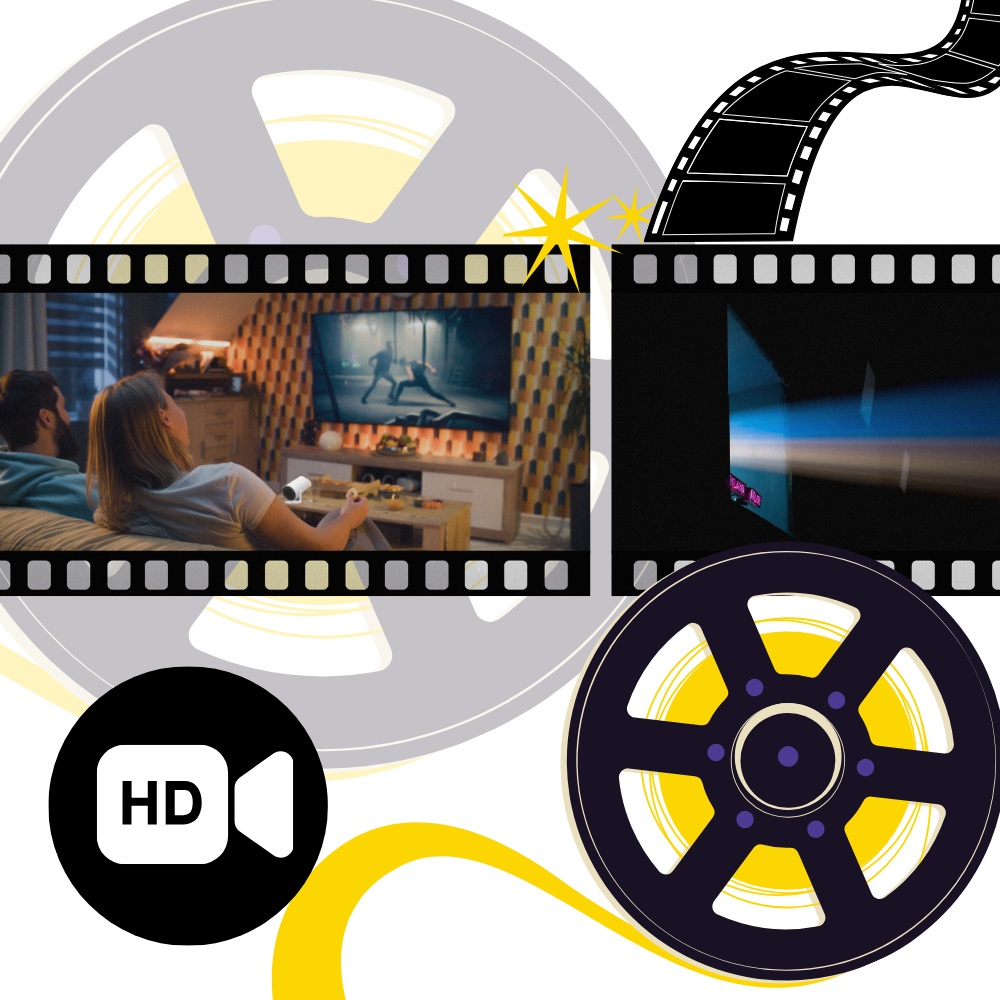 Kramano™ Przenośny projektor 4K Ultra HD z Wi-Fi, Bluetooth i HDMI