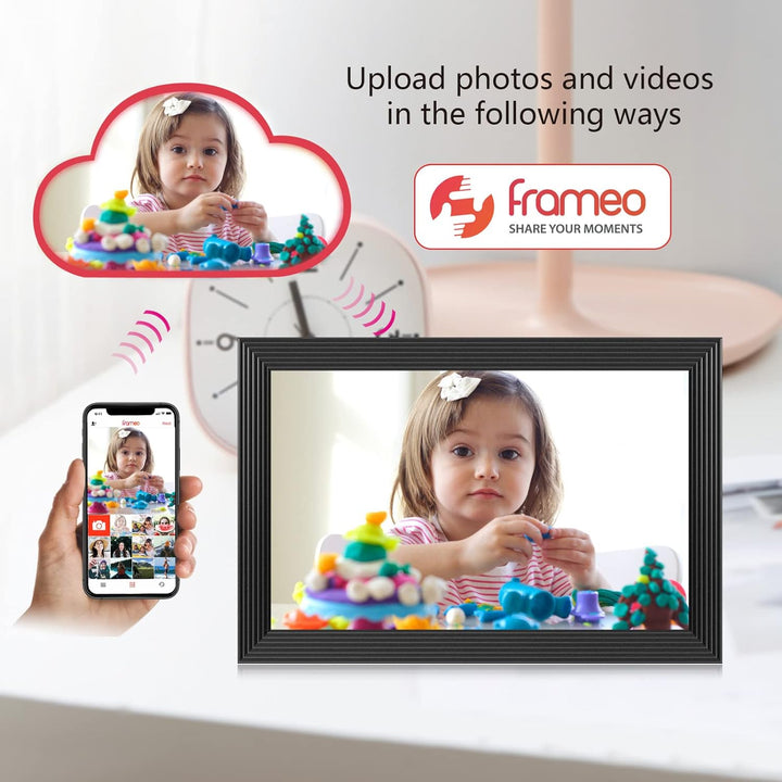 Cyfrowa ramka na zdjęcia 10,1" z Wi-Fi, wideo i aplikacją