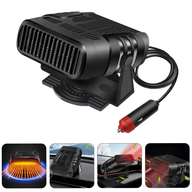 Kramano™ Ogrzewacz i wentylator samochodowy 12V z obrotem 360°