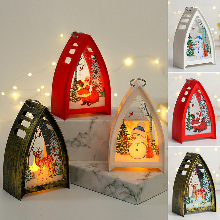 Kramano™ Ręcznie malowane figurki LED – Mikołaj, bałwan i renifer