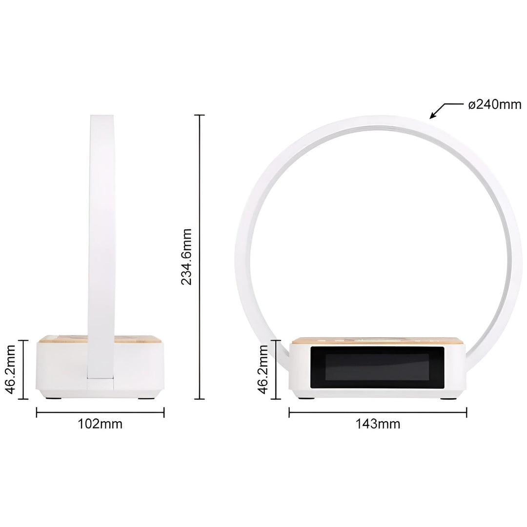 Lampka nocna 3w1 z ładowarką indukcyjną i budzikiem