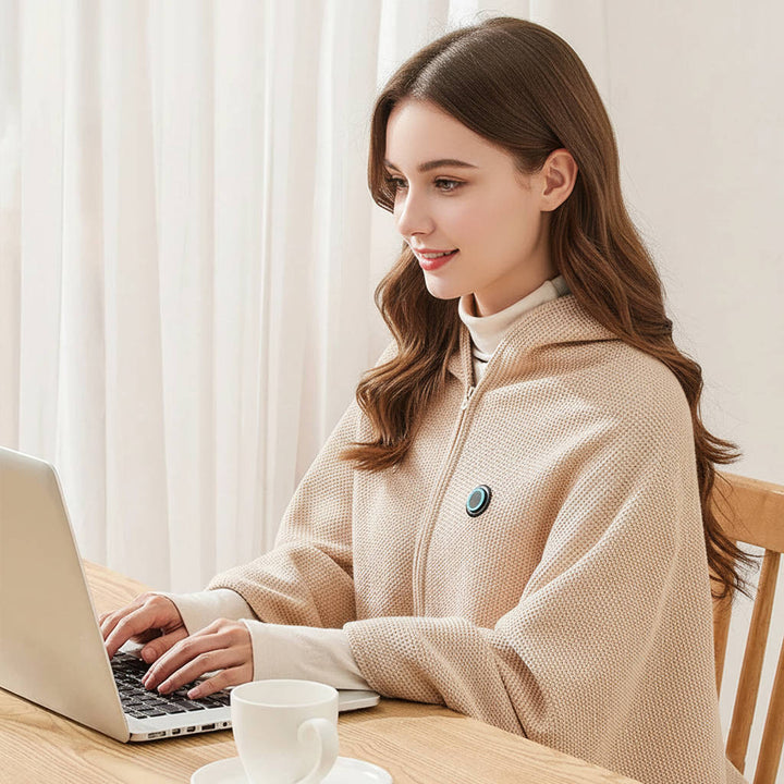 Kramano™ Szal grzewczy USB-C z 8 strefami grzania i zamkiem