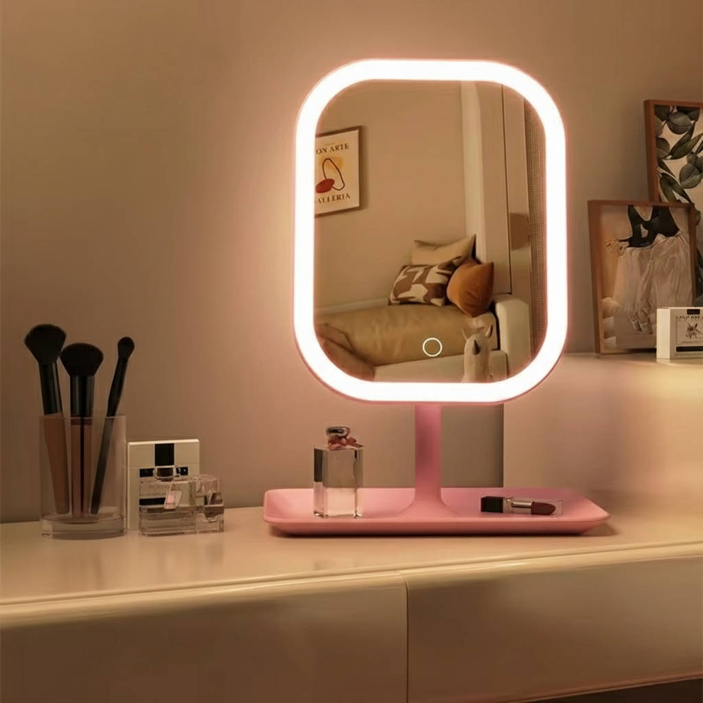 Podróżne lusterko do makijażu z podświetleniem LED