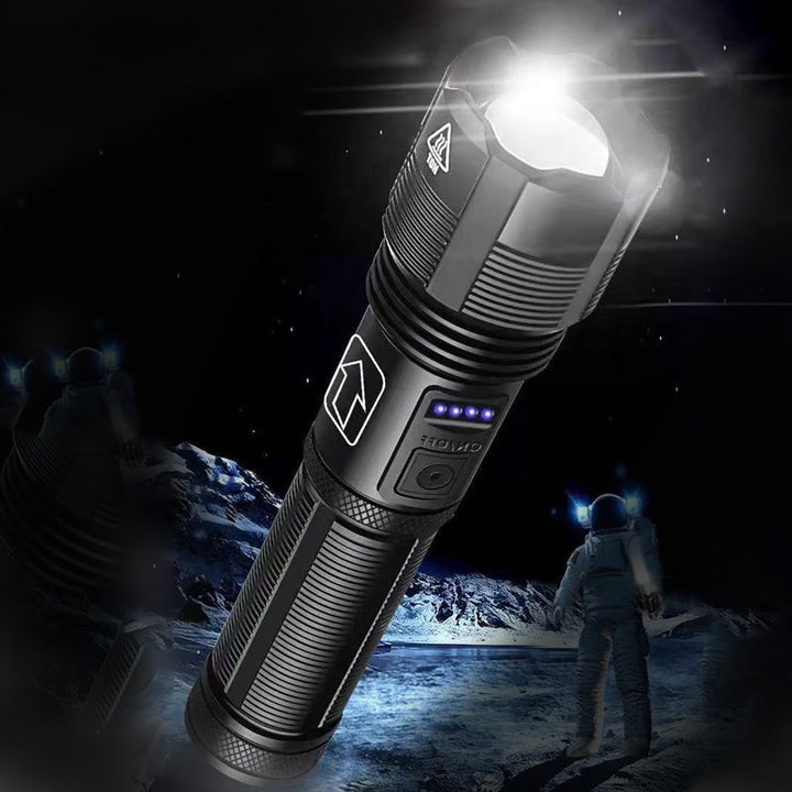 Wodoodporna latarka LED na USB z zoomem i 5 trybami