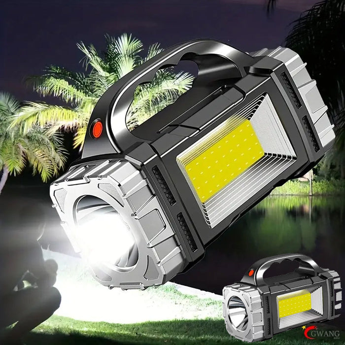 Kramano™ Latarka LED ładowana solarnie z lampą COB i powerbankiem
