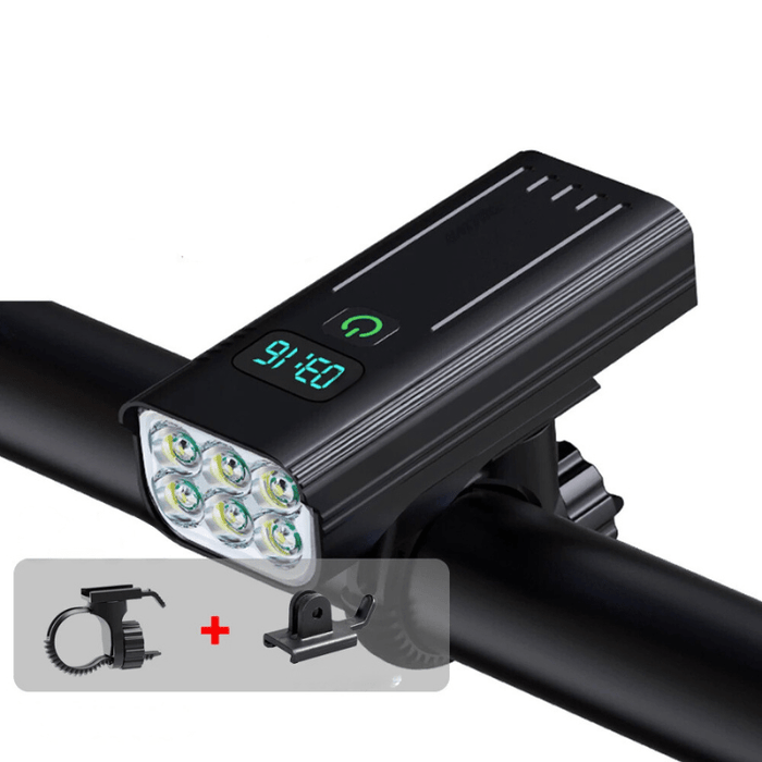Kramano™ Lampka rowerowa 5000 lumenów z 12 LED i akumulatorem USB-C