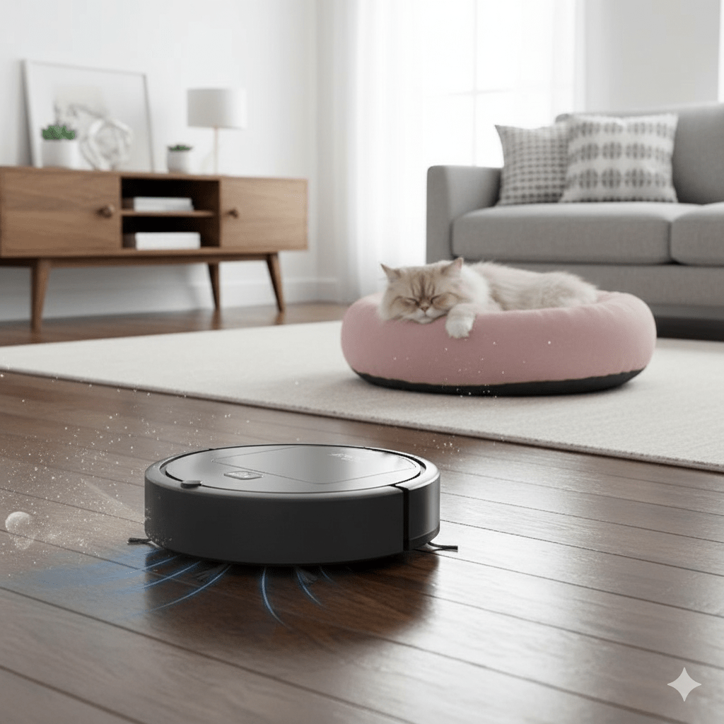 Kramano™ Cichy robot sprzątający z filtrem HEPA i obsługą jednym przyciskiem